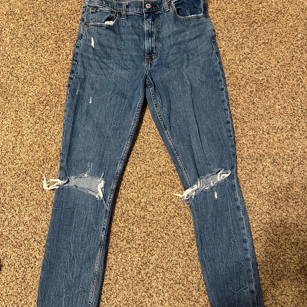 Abercrombie Blue Distressed Jeans